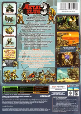 Metal Slug 3 (USA) box cover back